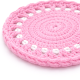 Pink Crochet Coaster Handcrafted Cotton Yarn Doily